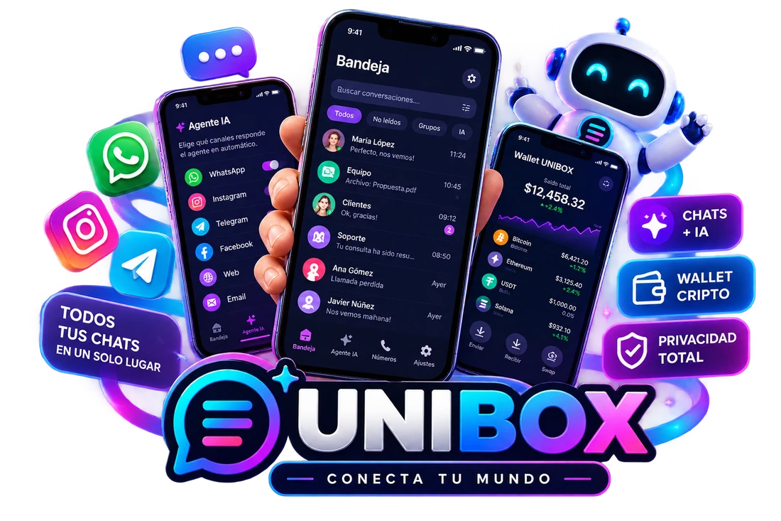 UNIBOX: todos tus chats, el agente y la wallet en un solo lugar