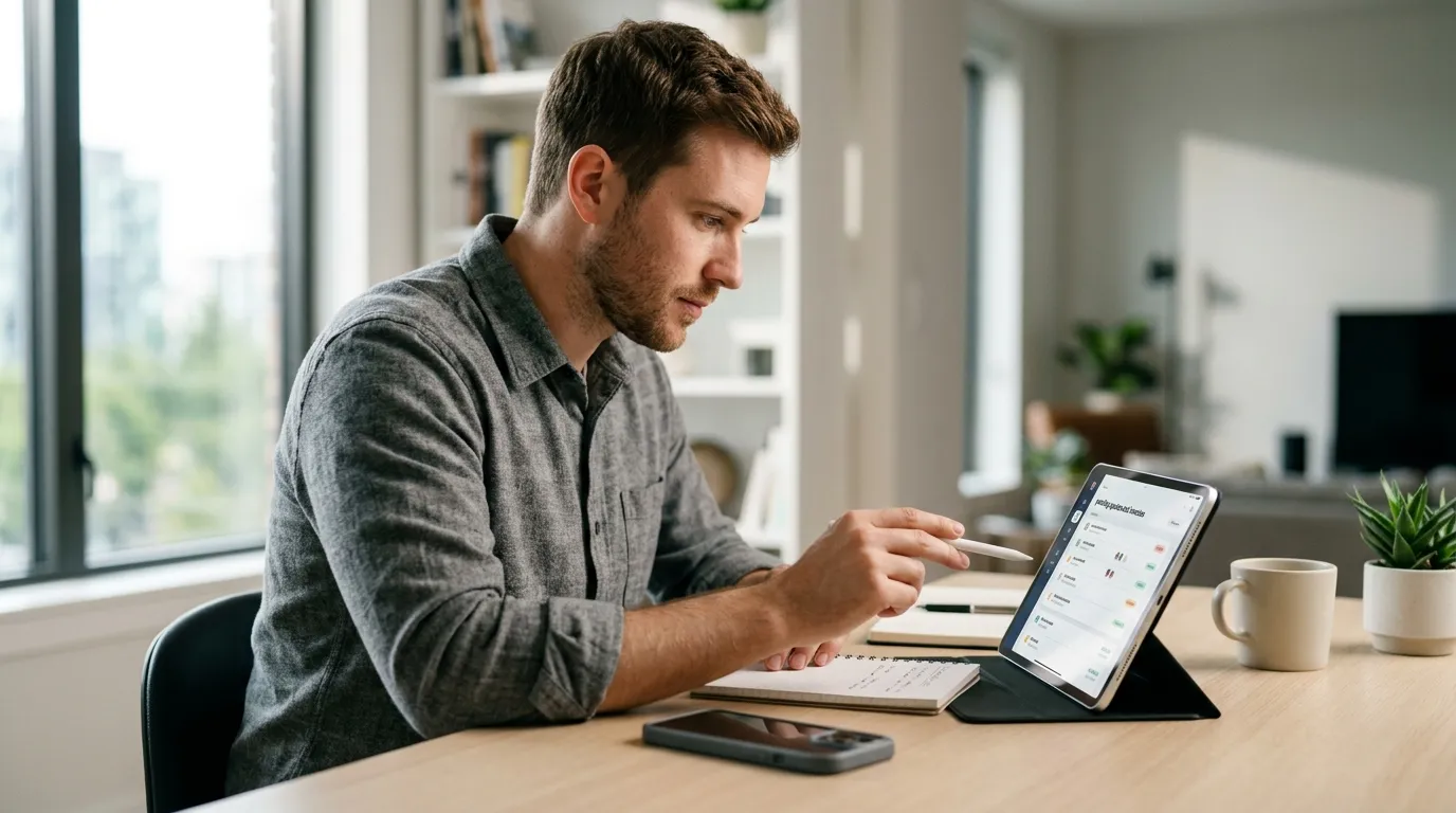 Business owner reviewing pending quotes and estimates on their phone
